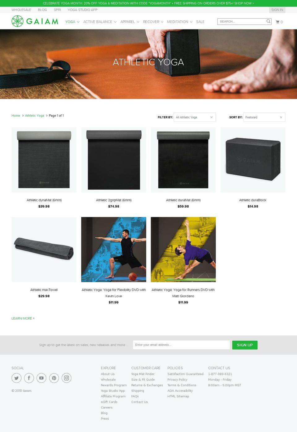 gameonyoga.com — Shopify storefront screenshot