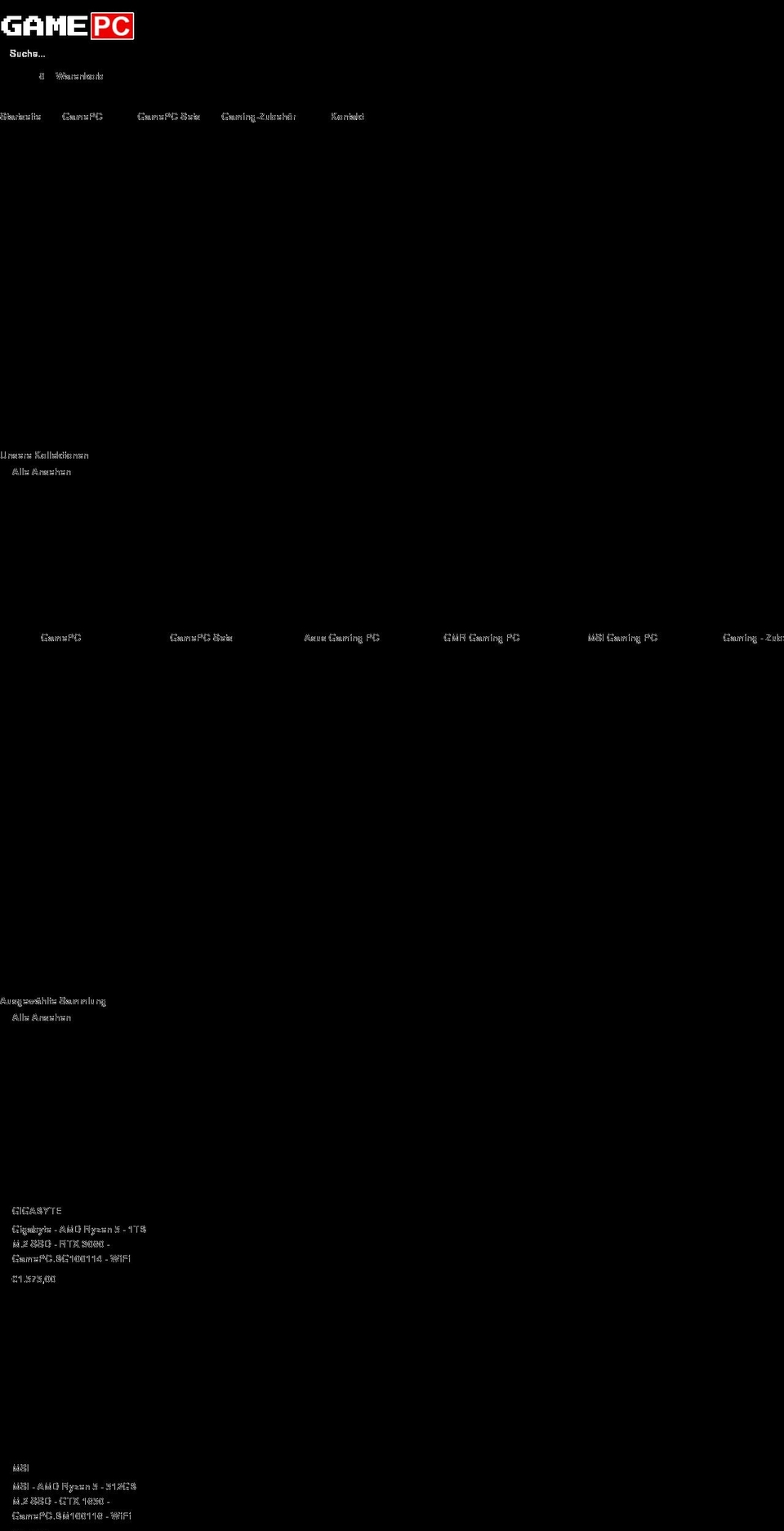 gamepc.de shopify website screenshot