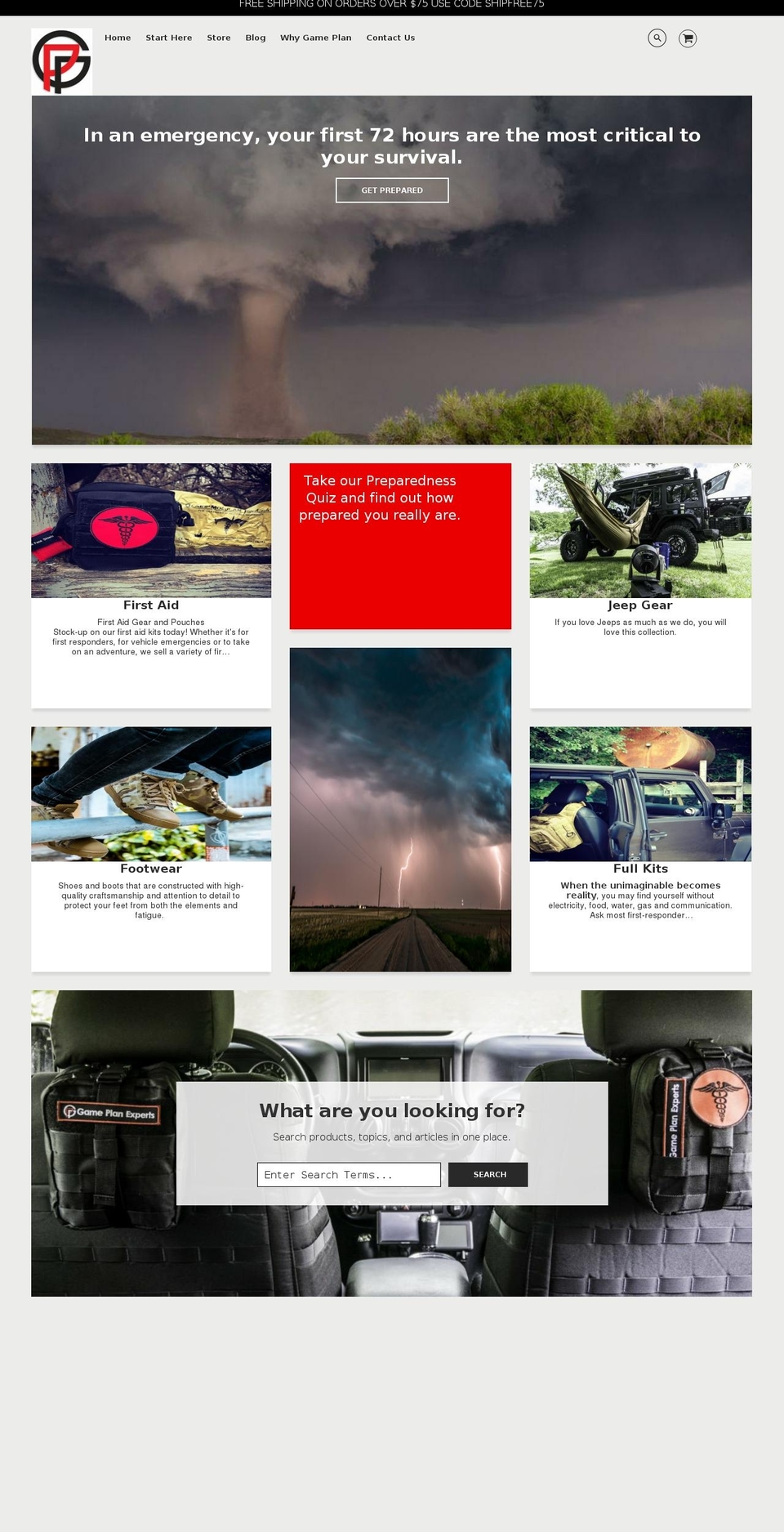 gameplanexperts.com shopify website screenshot