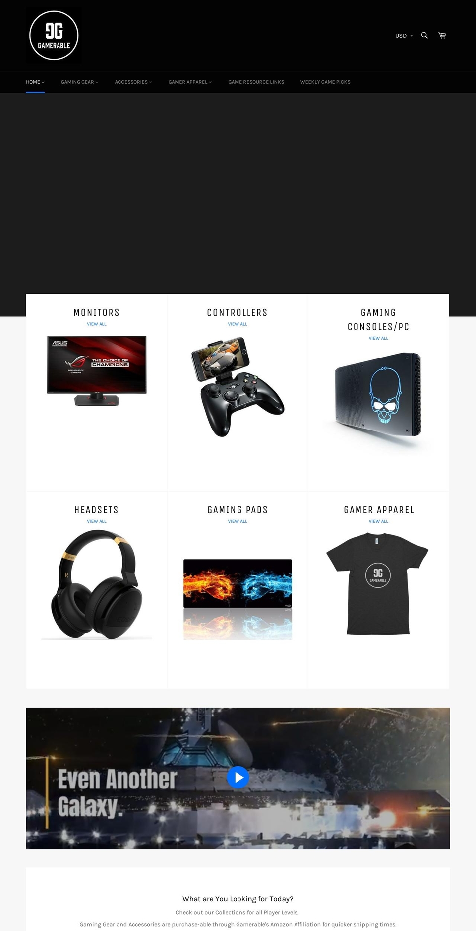 gamerable.com shopify website screenshot