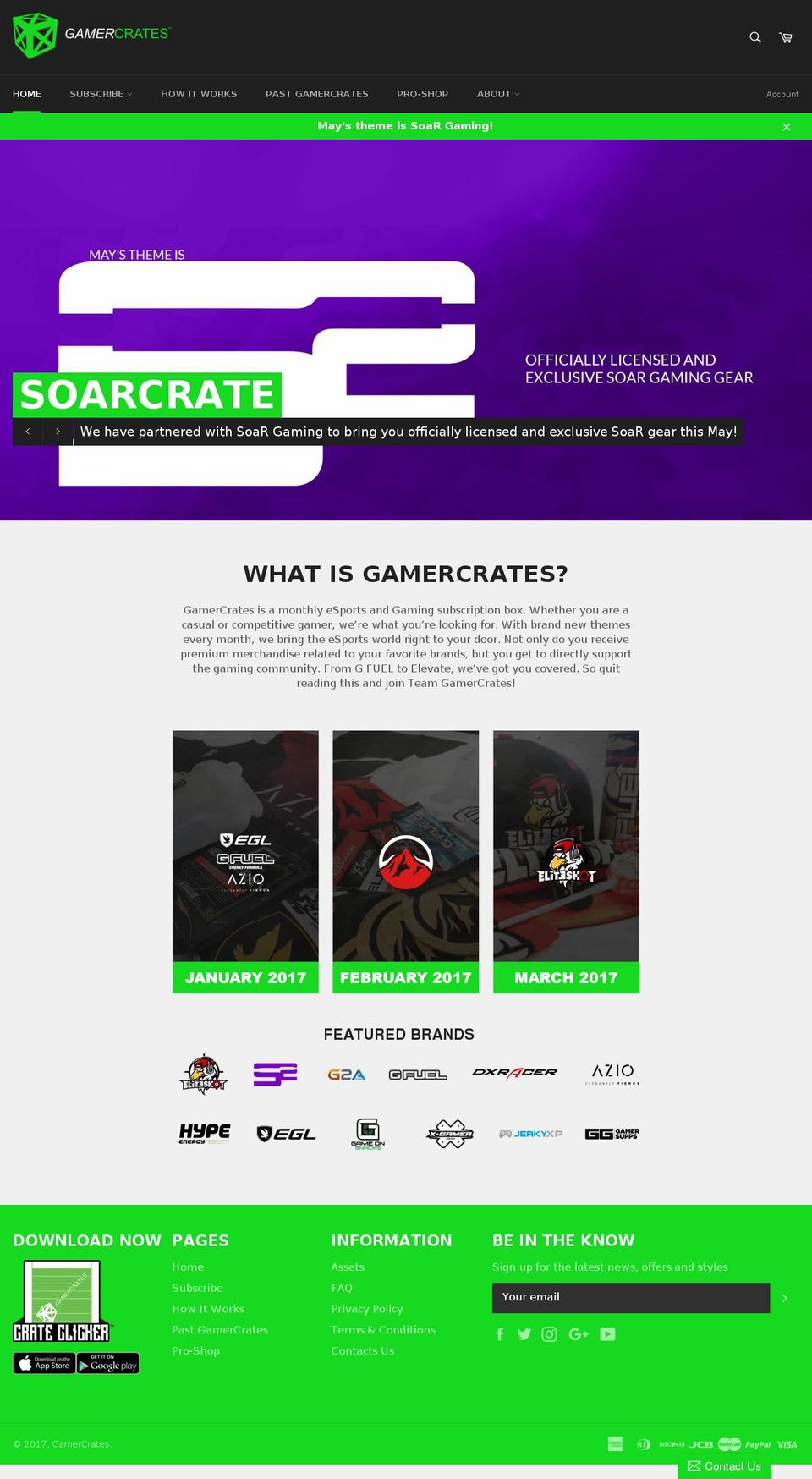 gamercrates.com shopify website screenshot