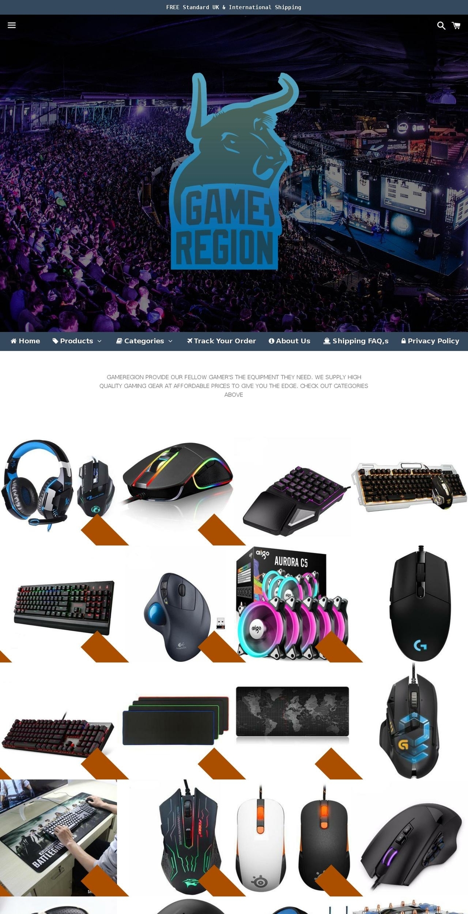 gameregion.net shopify website screenshot