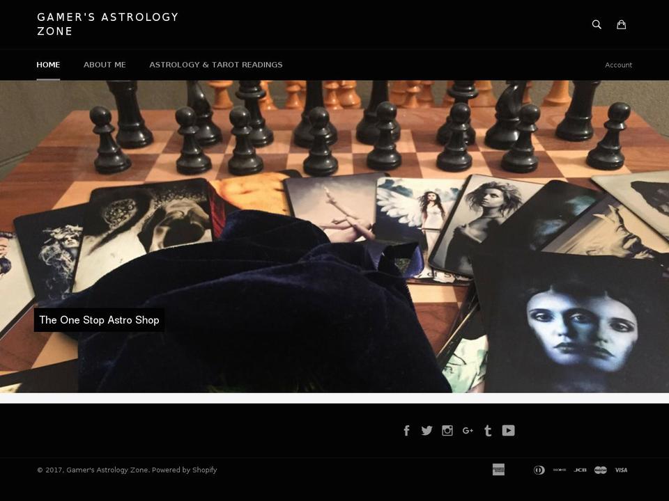 gamersastrologyzone.com shopify website screenshot