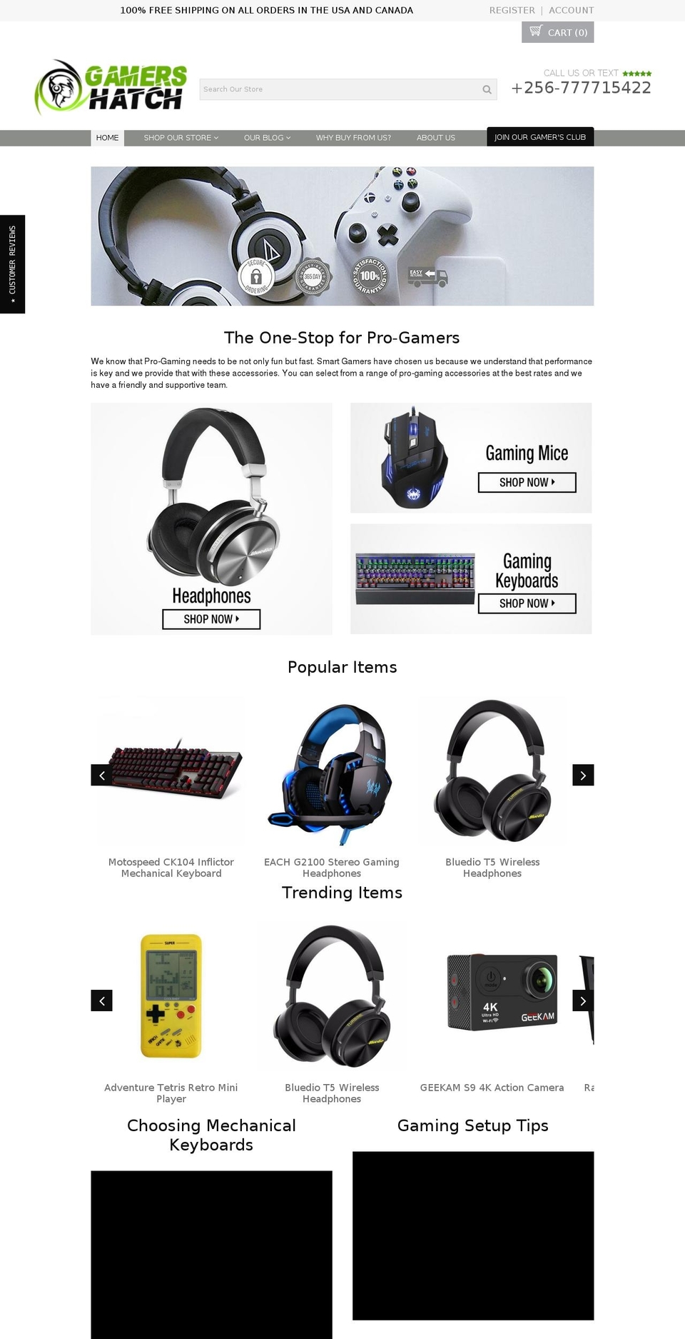 gamershatch.com — Shopify storefront screenshot