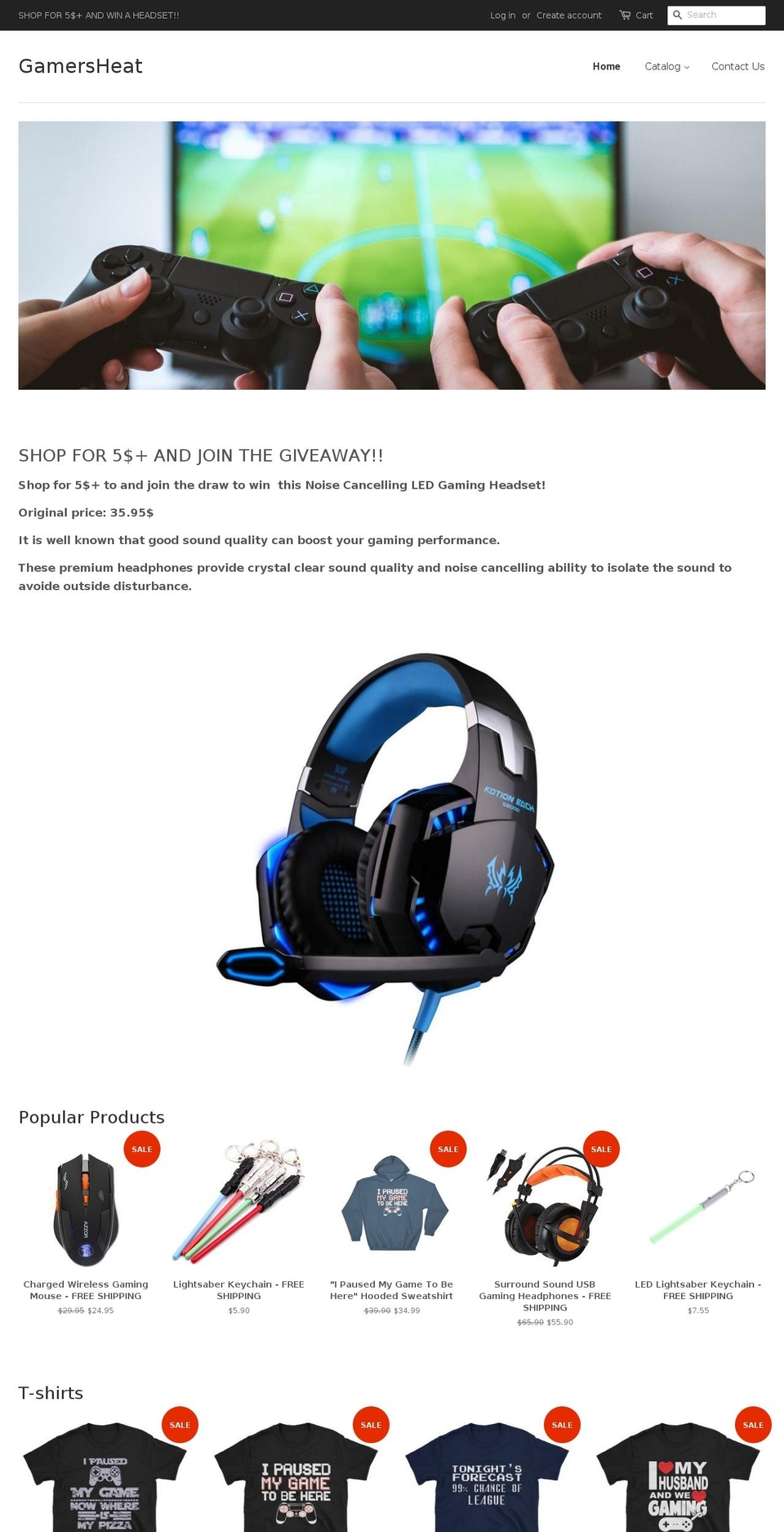 gamersheat.com — Shopify storefront screenshot