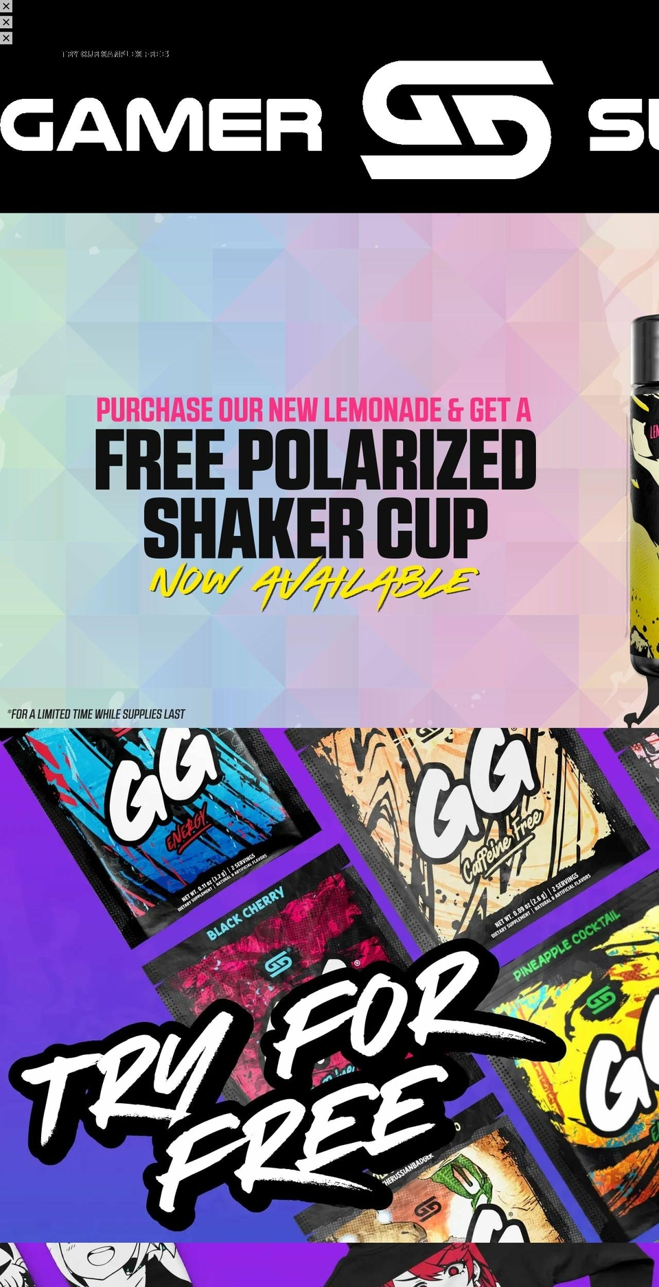gamersupps.com shopify website screenshot