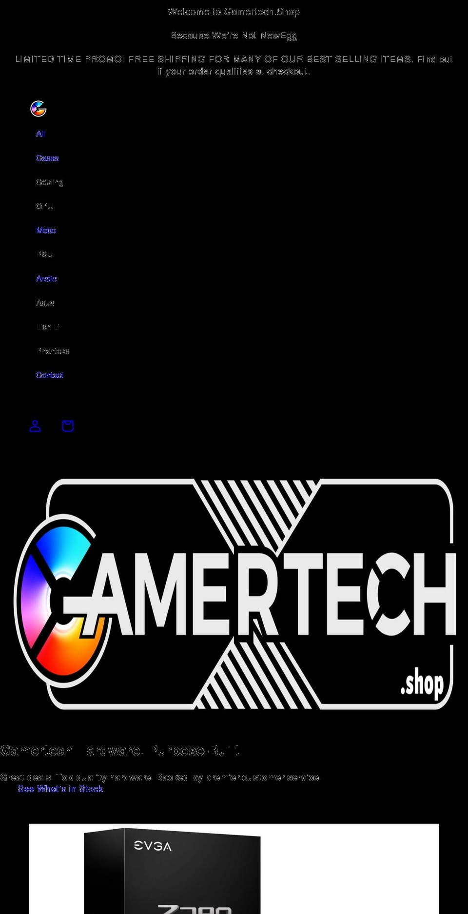 gamertech.shop shopify website screenshot