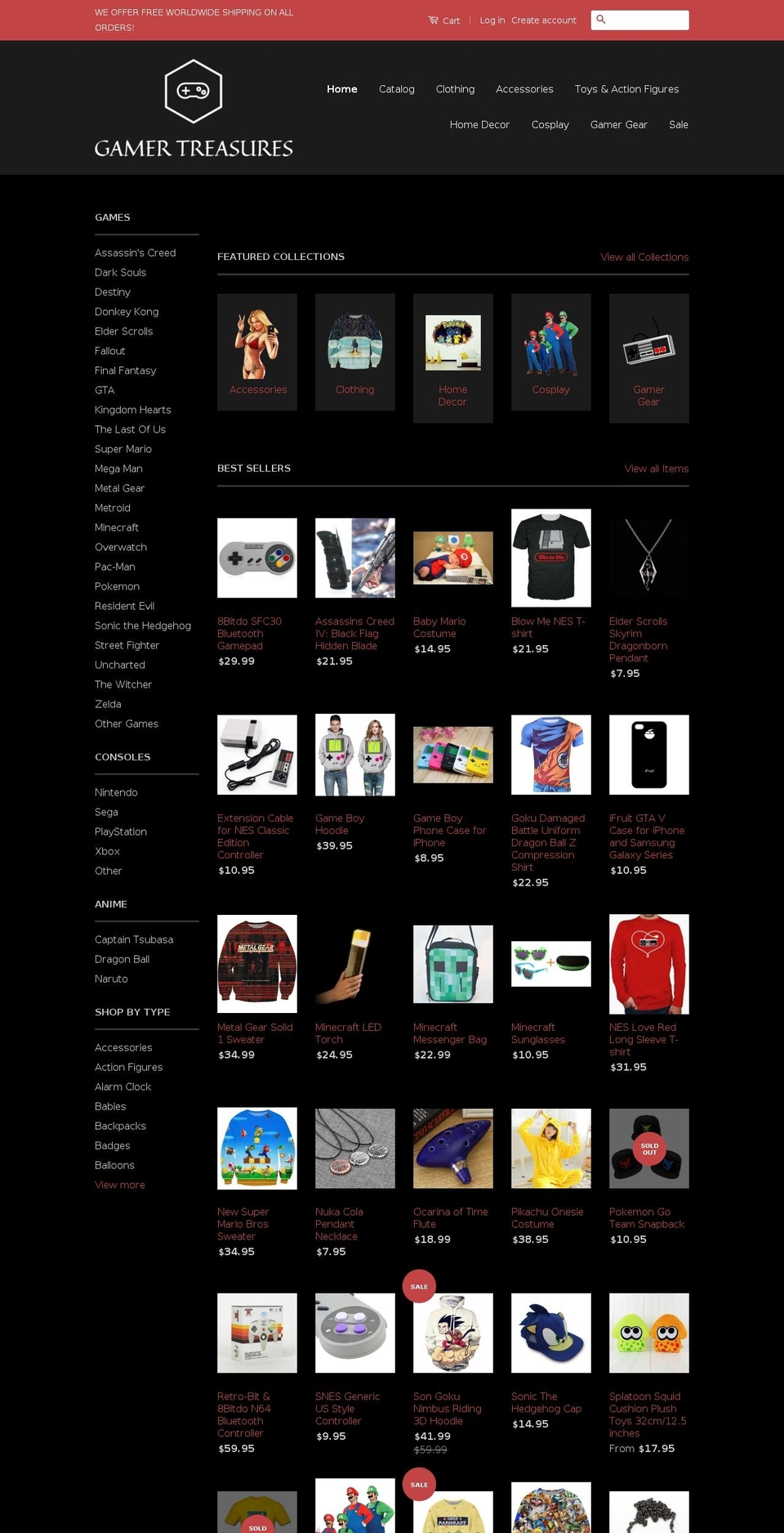 gamertreasures.com shopify website screenshot