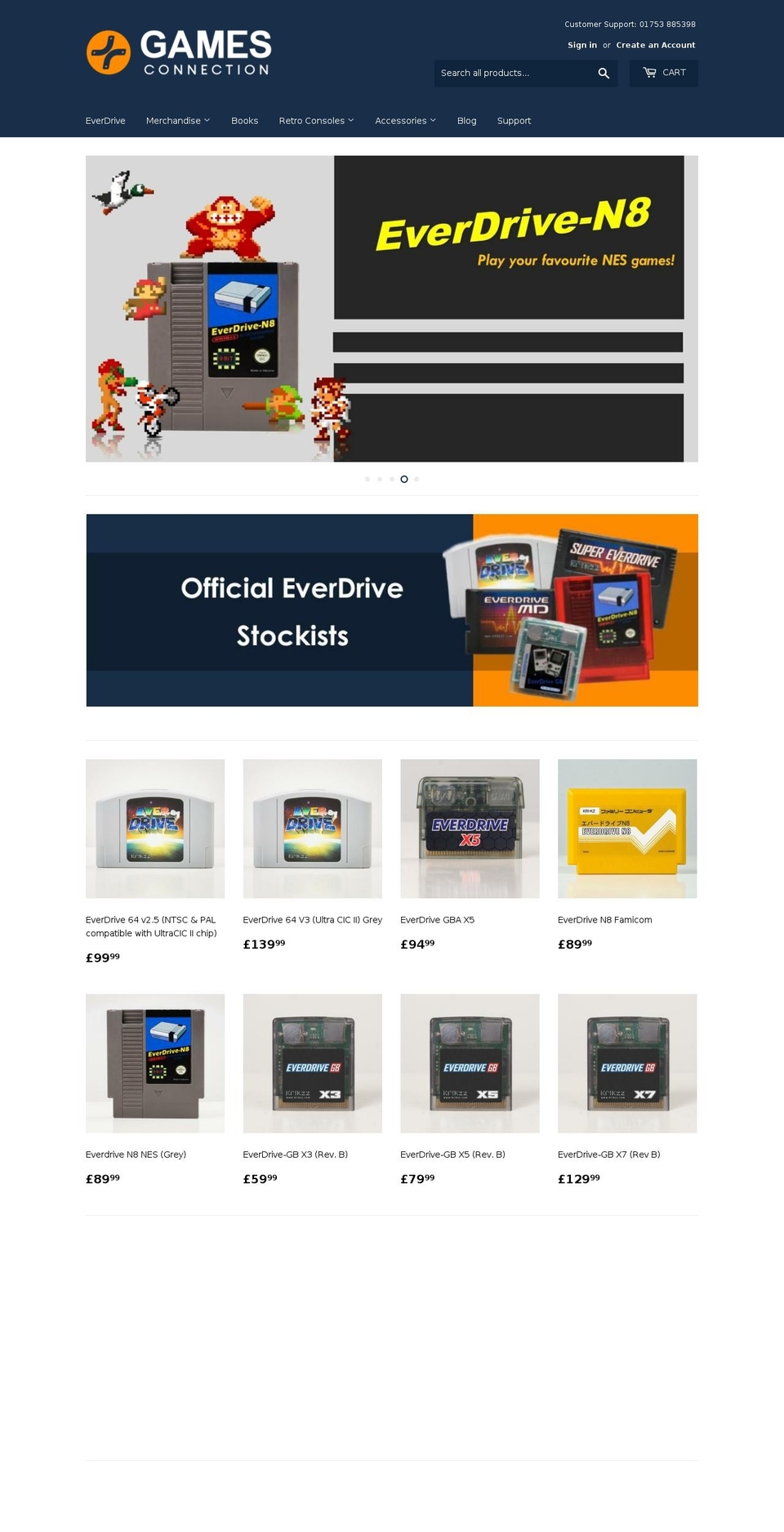 gamesconnection.co.uk shopify website screenshot