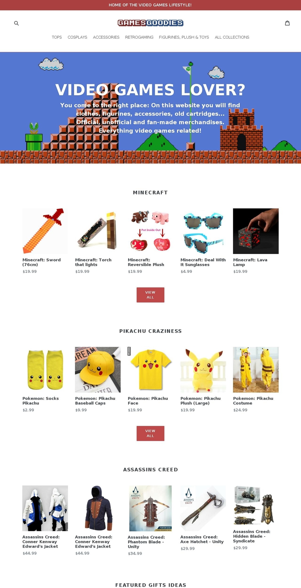 gamesgoodies.com shopify website screenshot