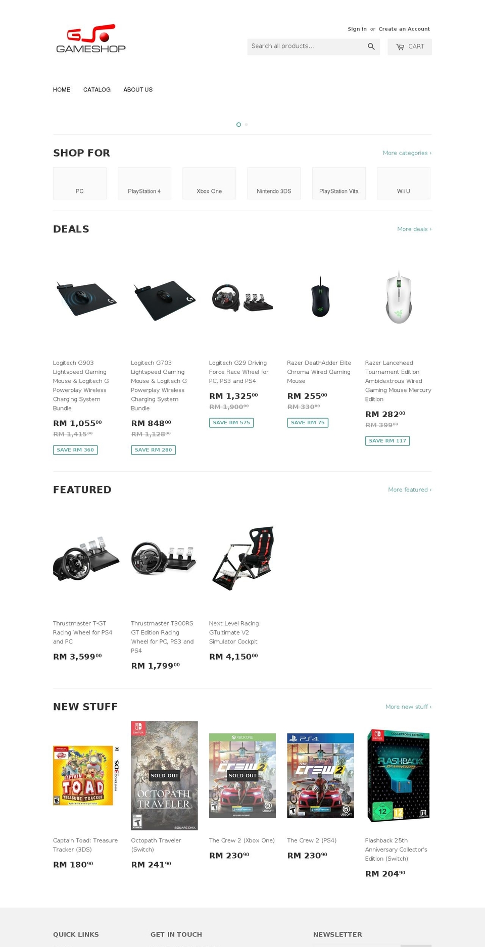 gameshop.com.my shopify website screenshot