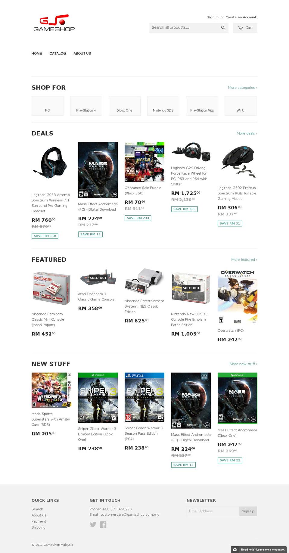 gameshop.my shopify website screenshot