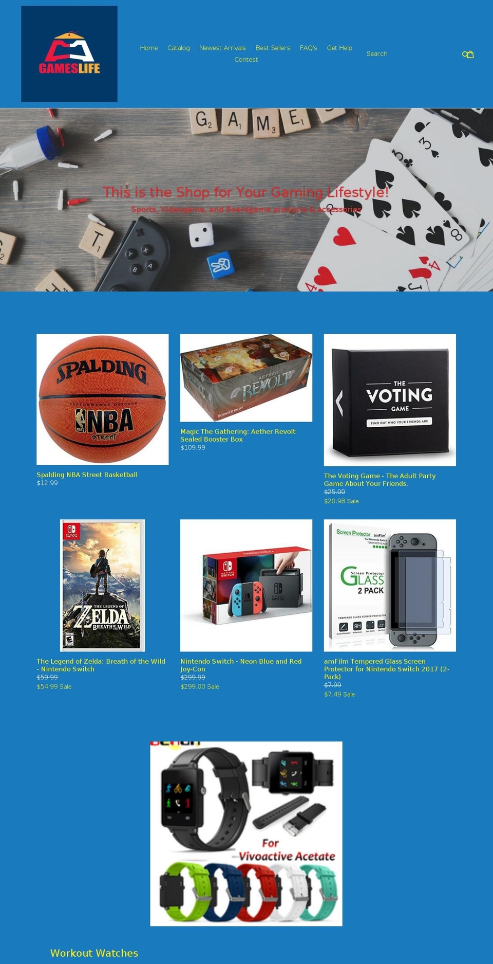 gameslife.us shopify website screenshot