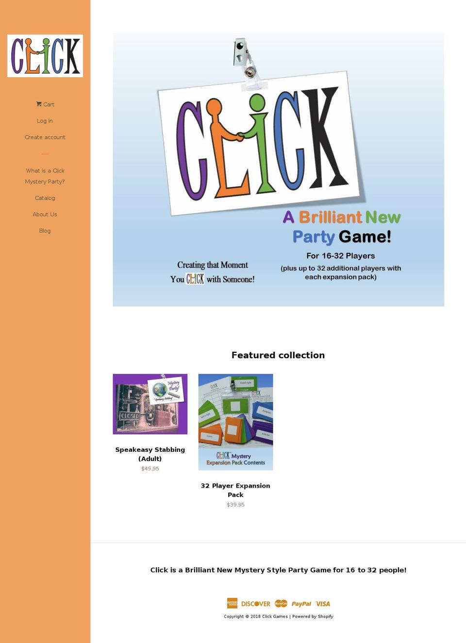 gamesthatclick.com shopify website screenshot