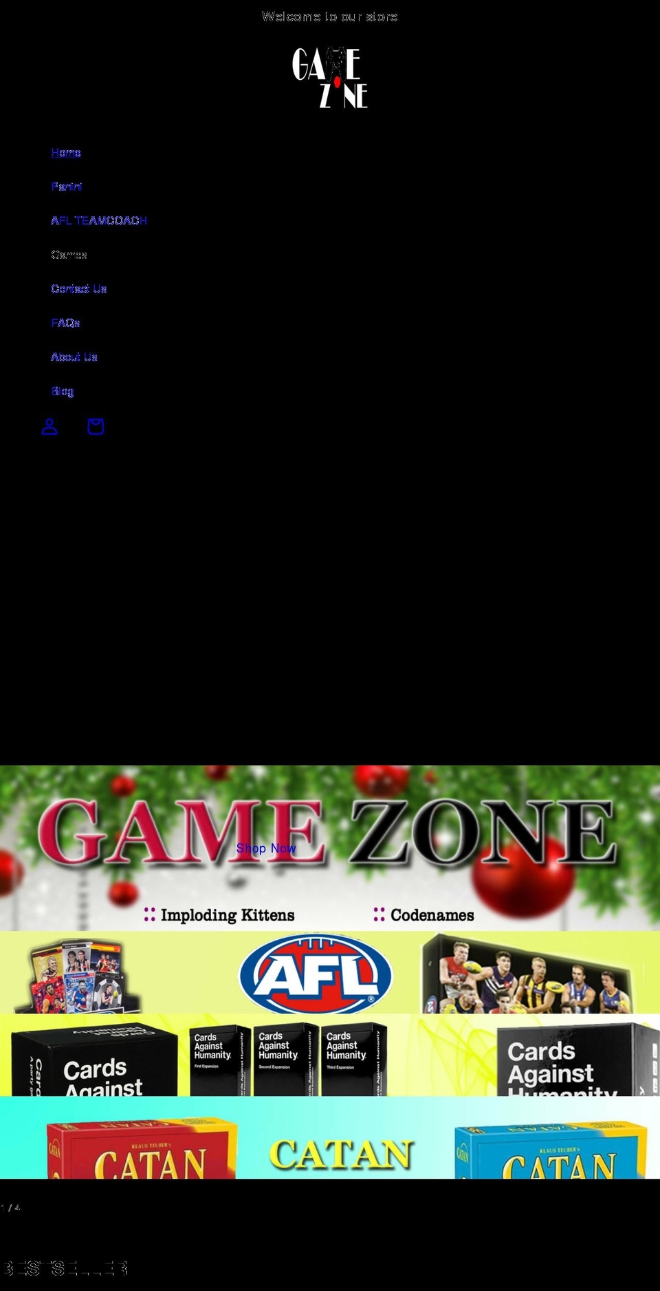 gameszone.com.au shopify website screenshot