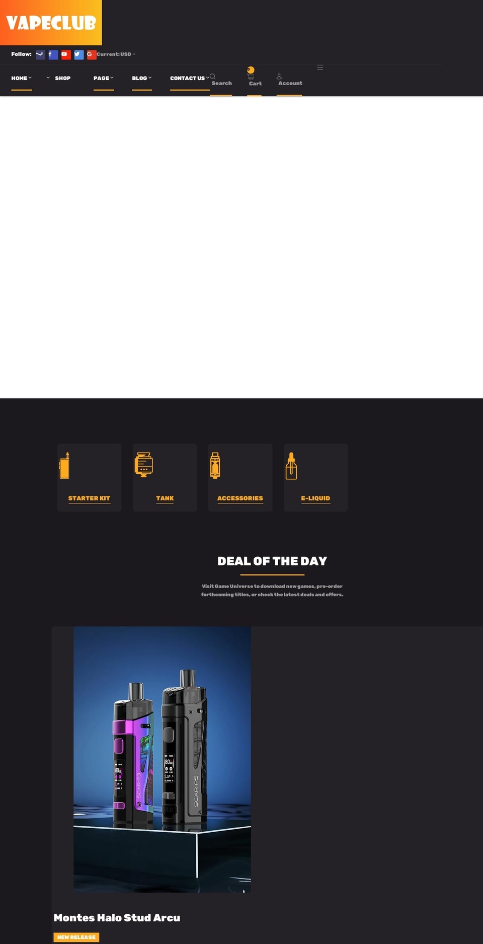 gameuniverse-vinovatheme.myshopify.com shopify website screenshot