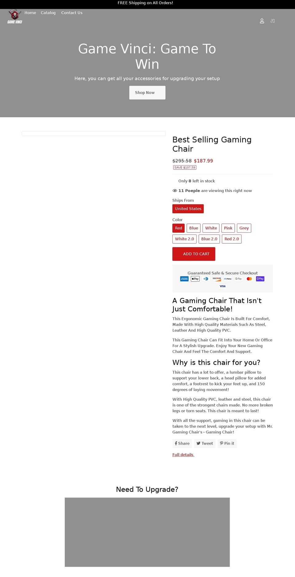 gamevinci.com shopify website screenshot