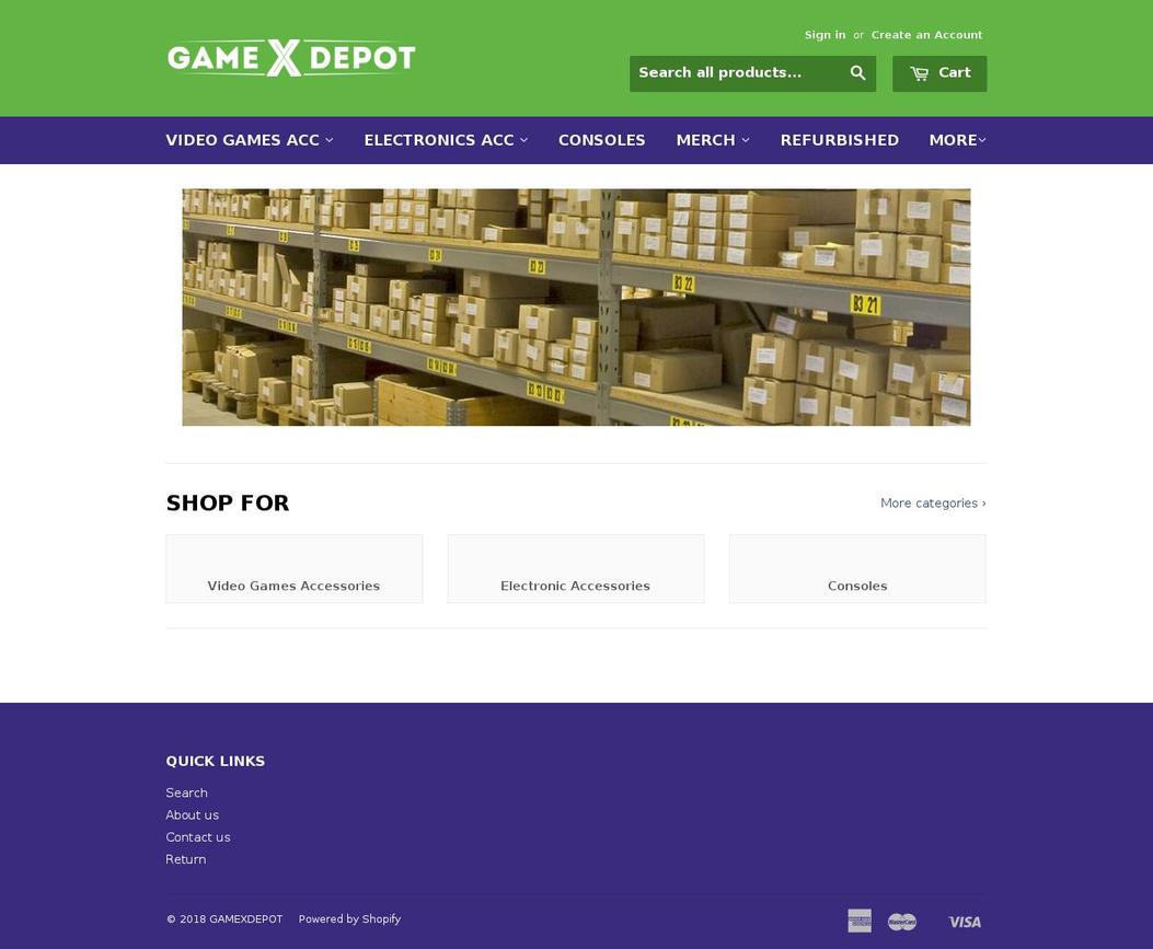 gamexdepot.com — Shopify storefront screenshot