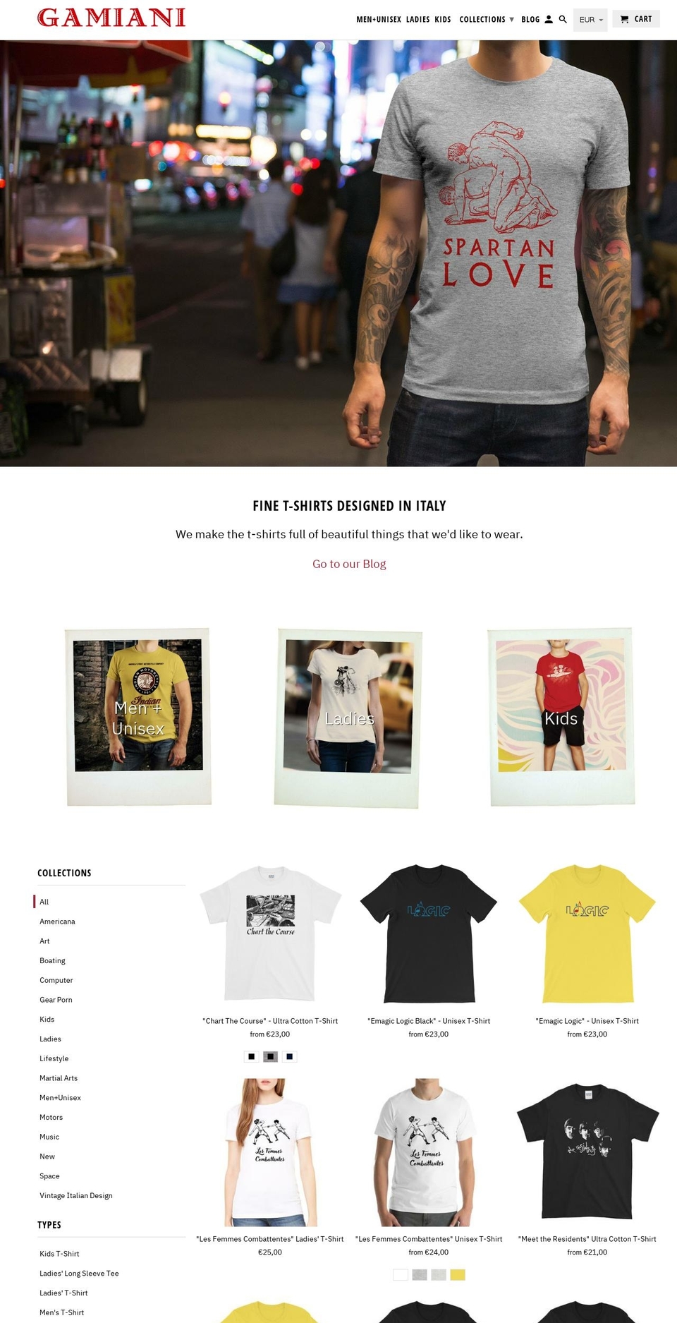 gamiani.com shopify website screenshot