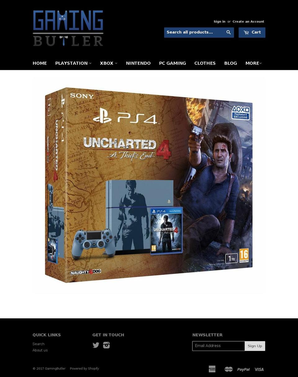 gamingbutler.com shopify website screenshot