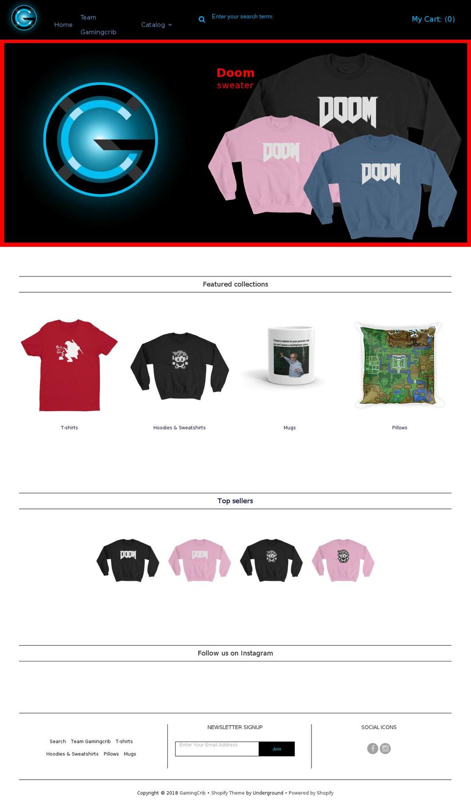 gamingcrib.net shopify website screenshot