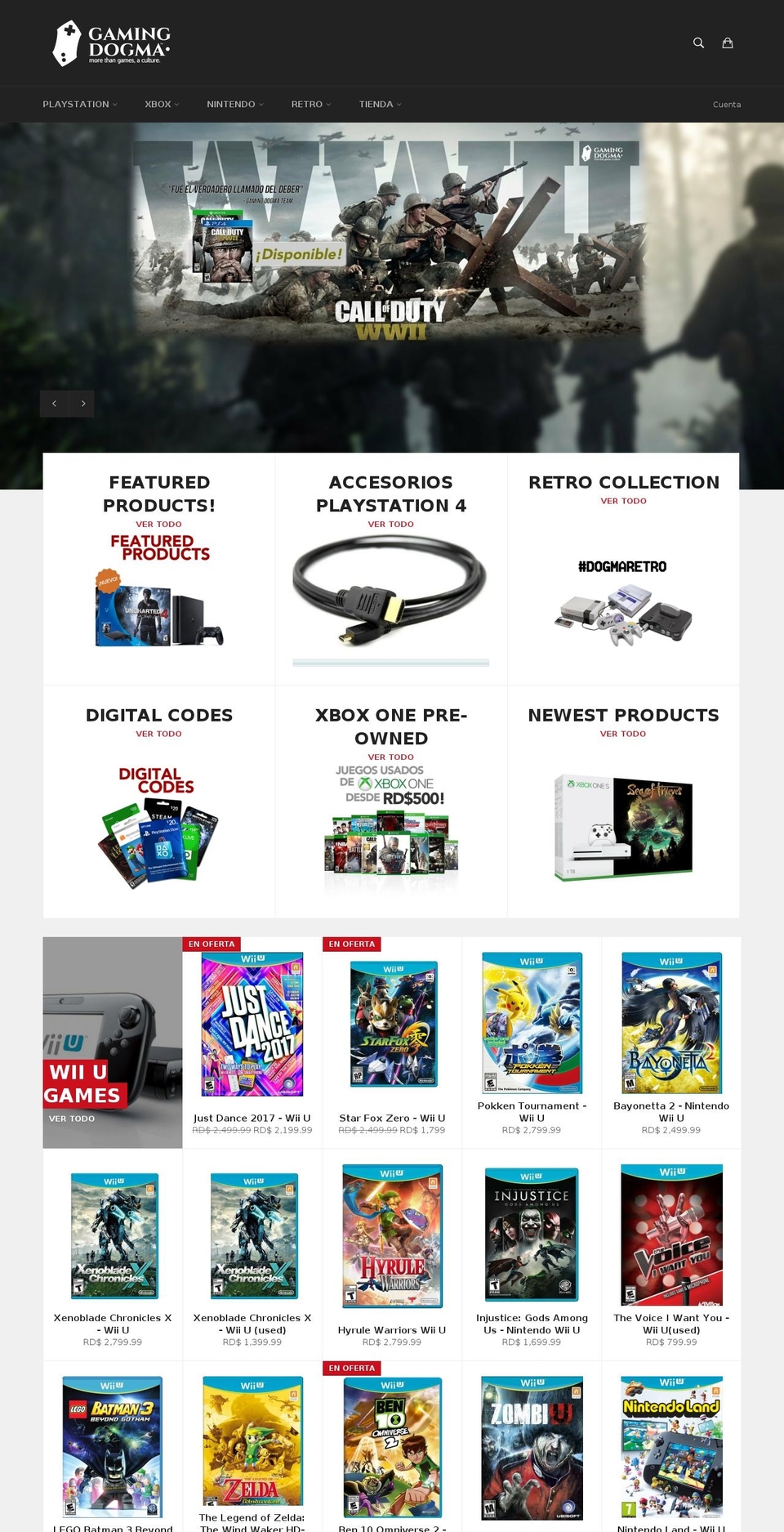 gamingdogma.com shopify website screenshot