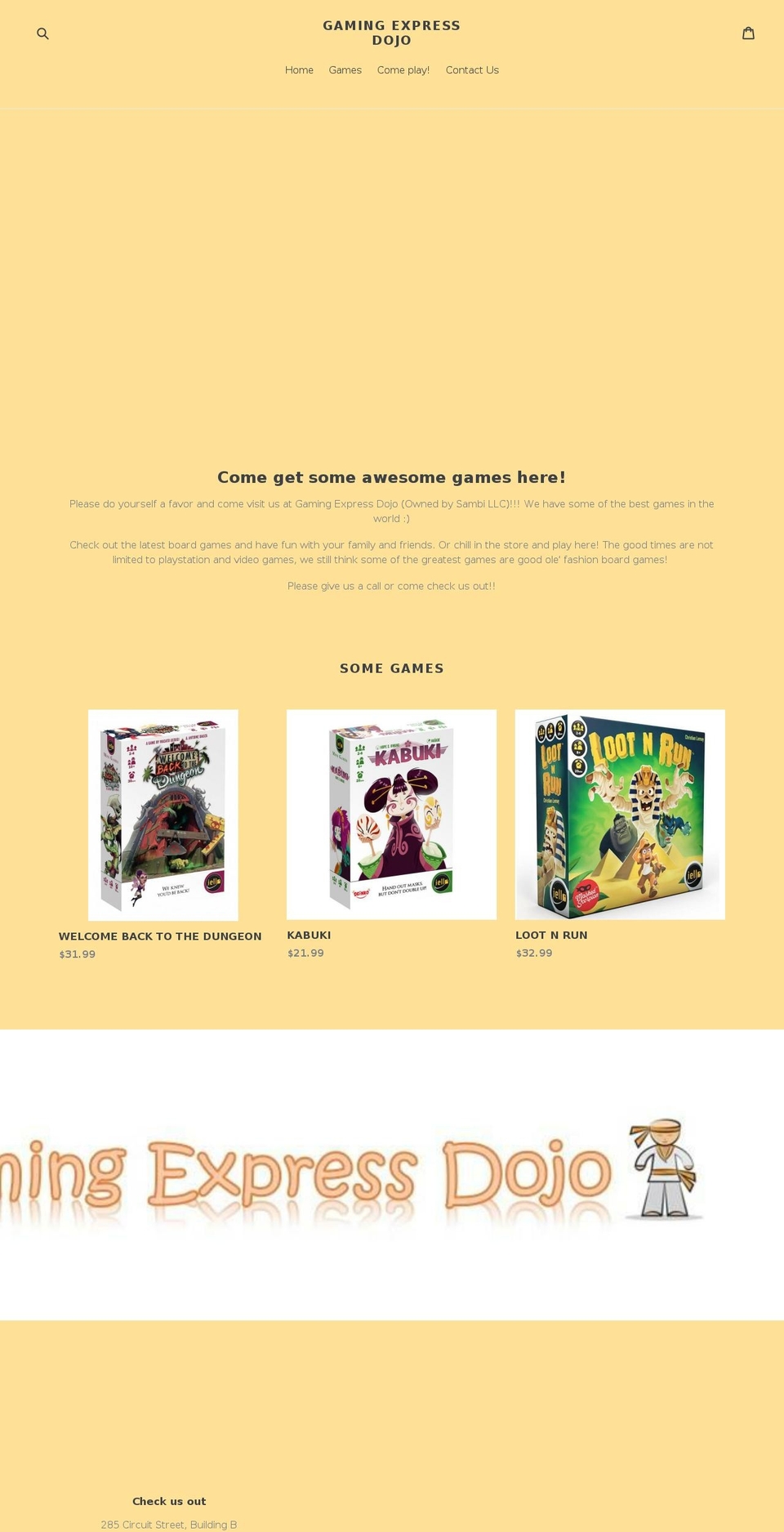 gamingexpressdojo.com — Shopify storefront screenshot