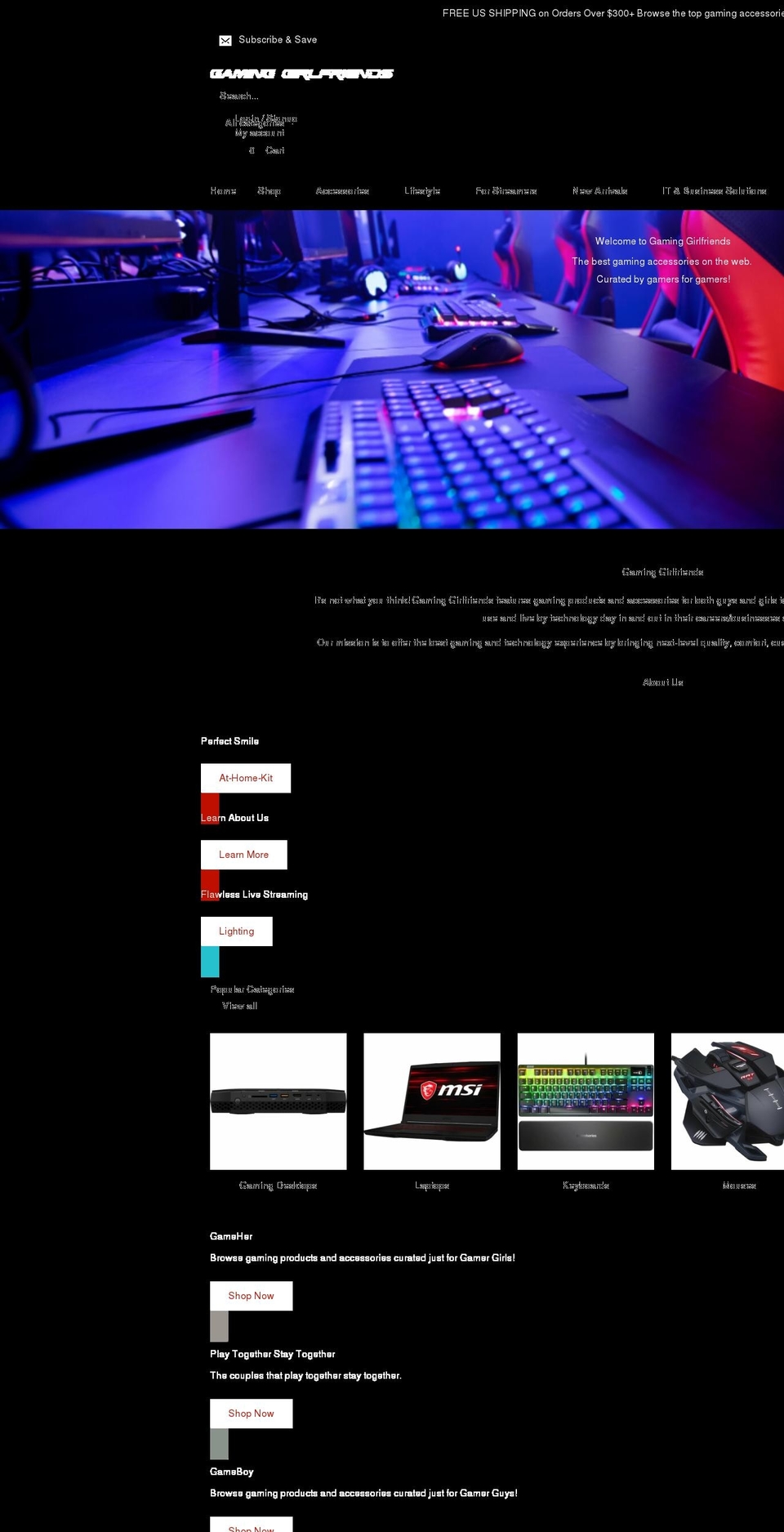 gaminggirlfriends.com shopify website screenshot