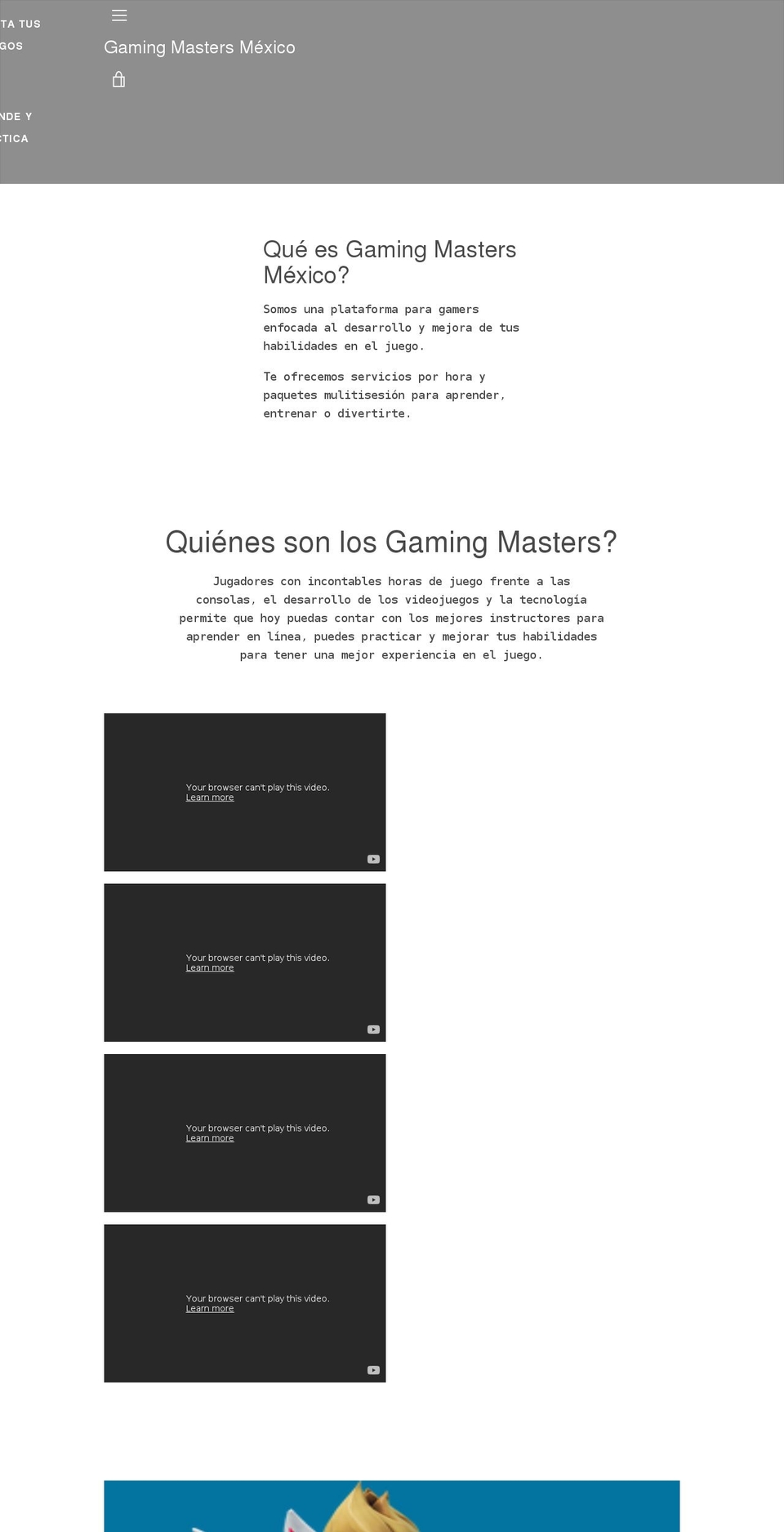 gamingmasters.com.mx shopify website screenshot