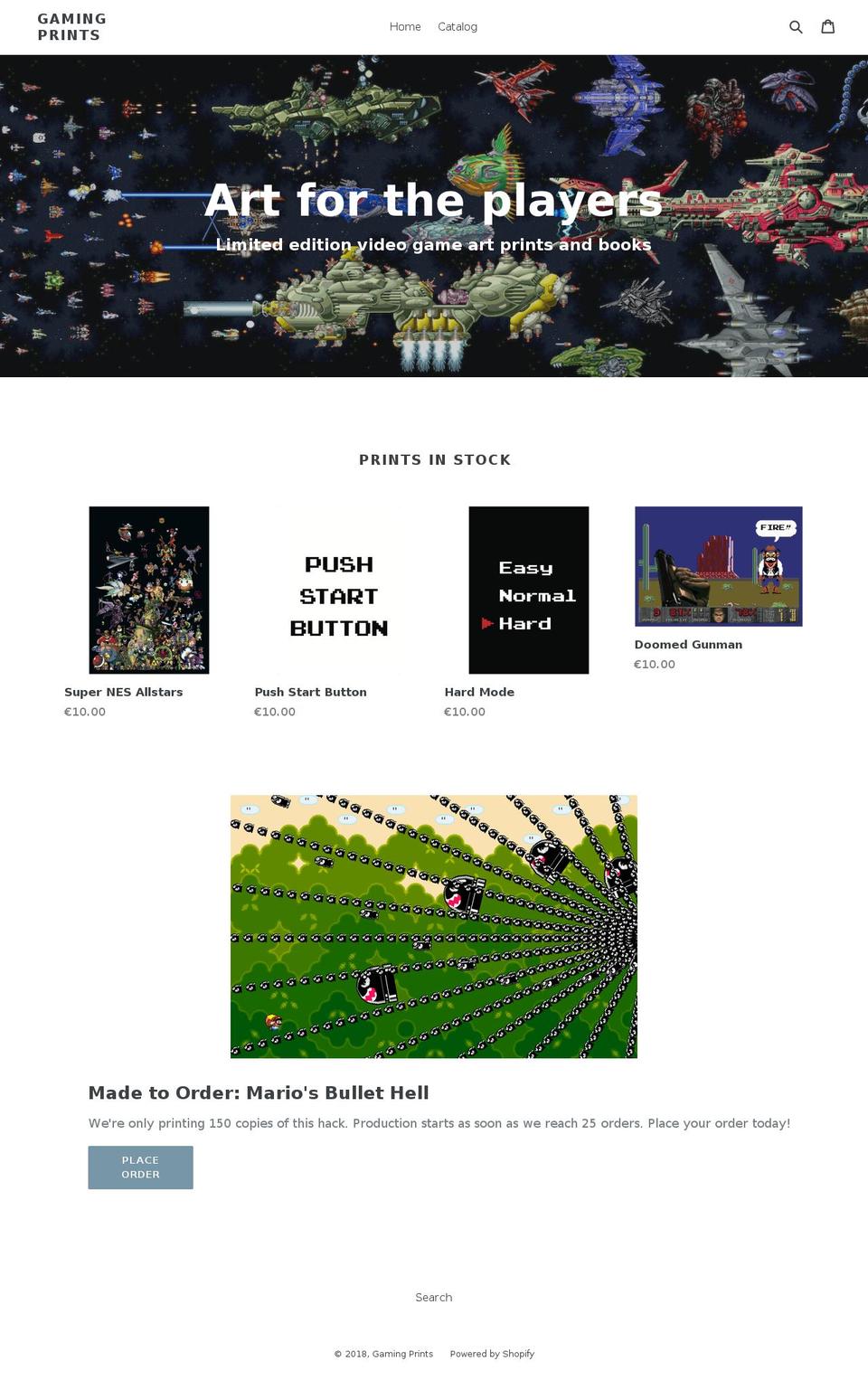 gamingprints.com — Shopify storefront screenshot