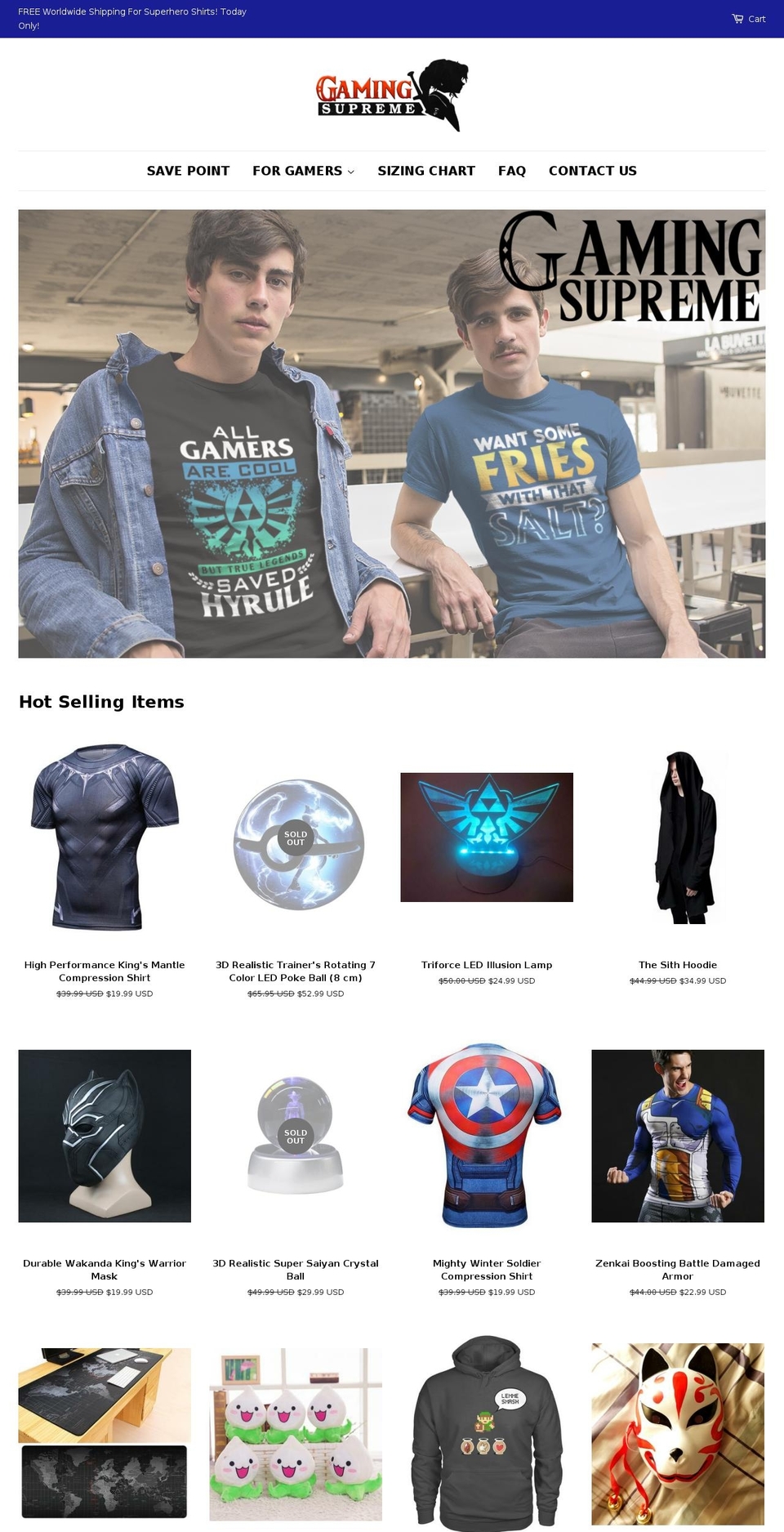 gamingsupreme.com — Shopify storefront screenshot