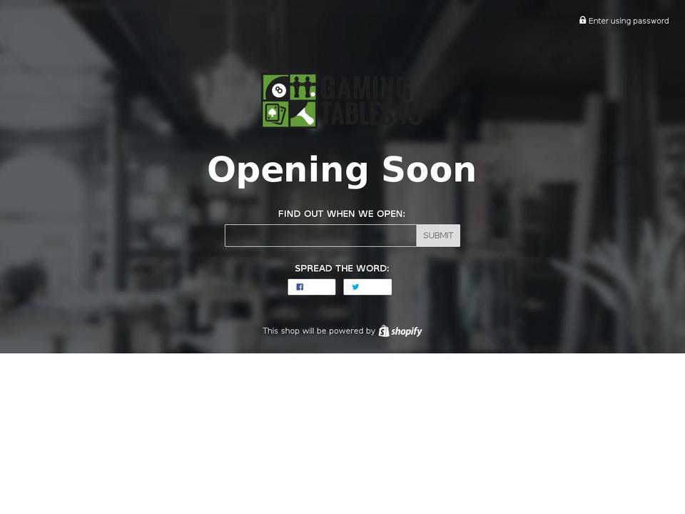 gamingtables4u.com shopify website screenshot