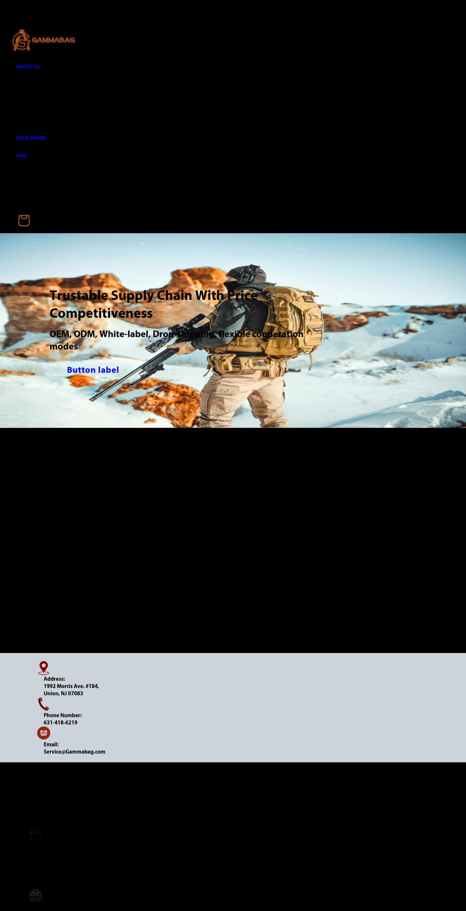 gammabag.com shopify website screenshot