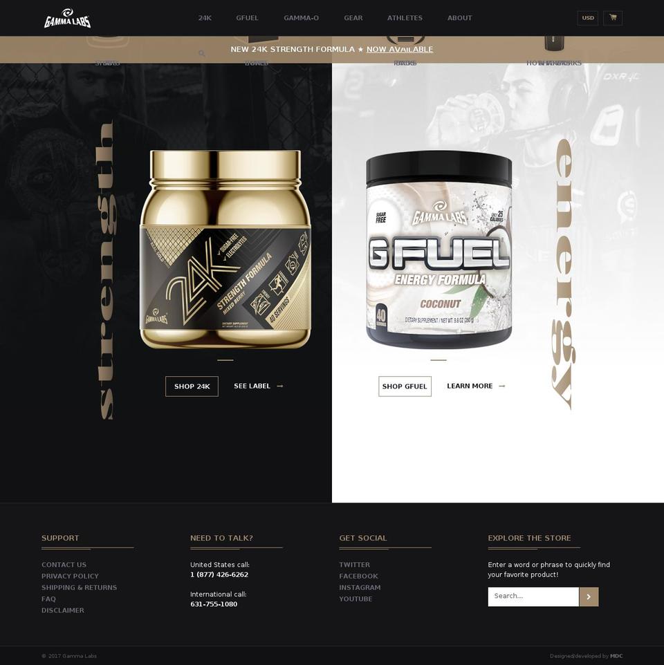 G FUEL PewDiePie Hydration u Shaker Shopify theme site example gammalabs.net