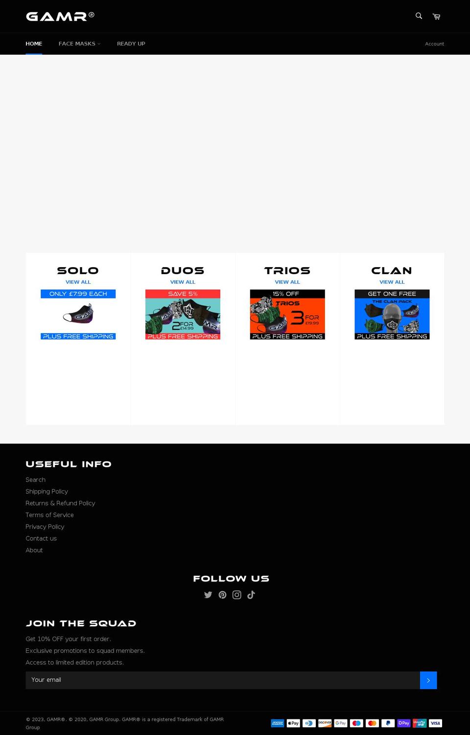 gamr365.com shopify website screenshot