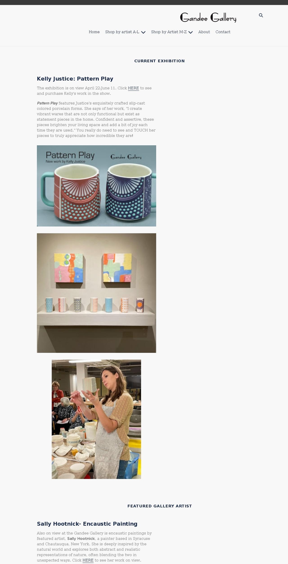 gandee-gallery.myshopify.com shopify website screenshot