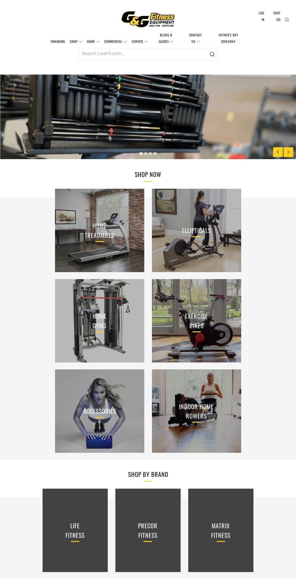 gandg.fitness shopify website screenshot