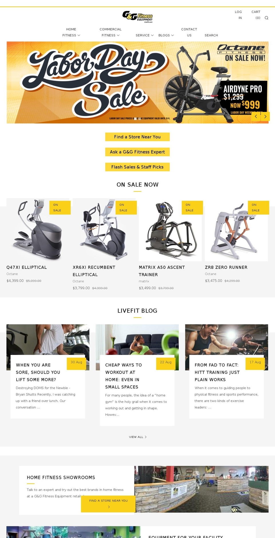 gandgfitnessequip Shopify theme site example gandgfitnessequipment.com