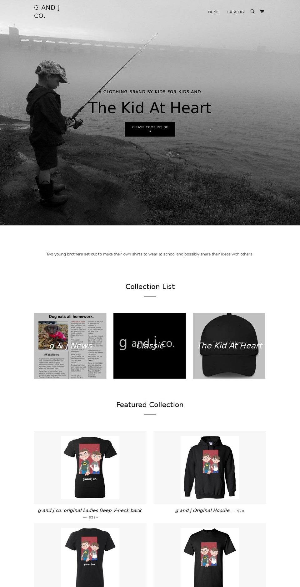 gandjco.com — Shopify storefront screenshot