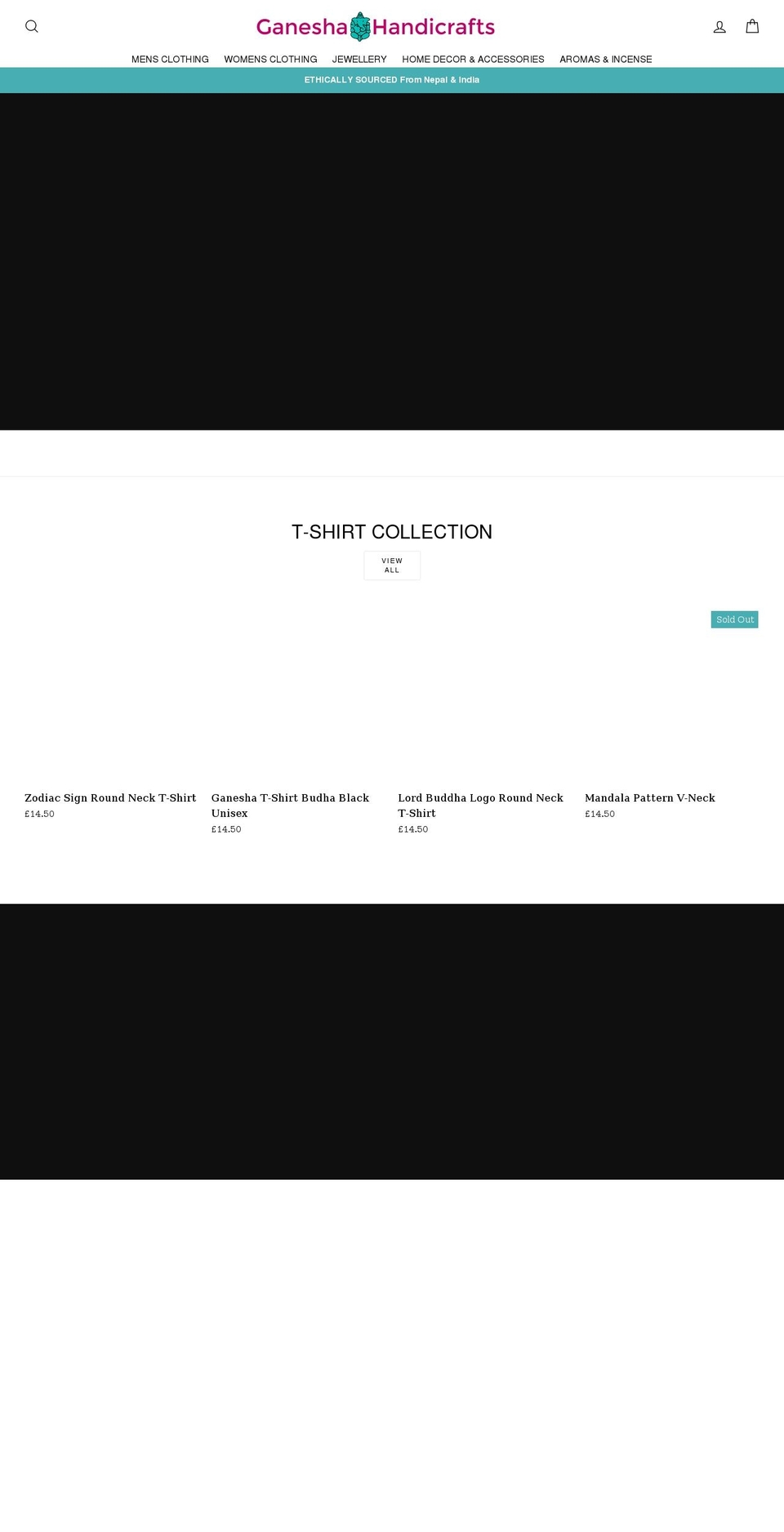 ganeshahandicrafts.com shopify website screenshot