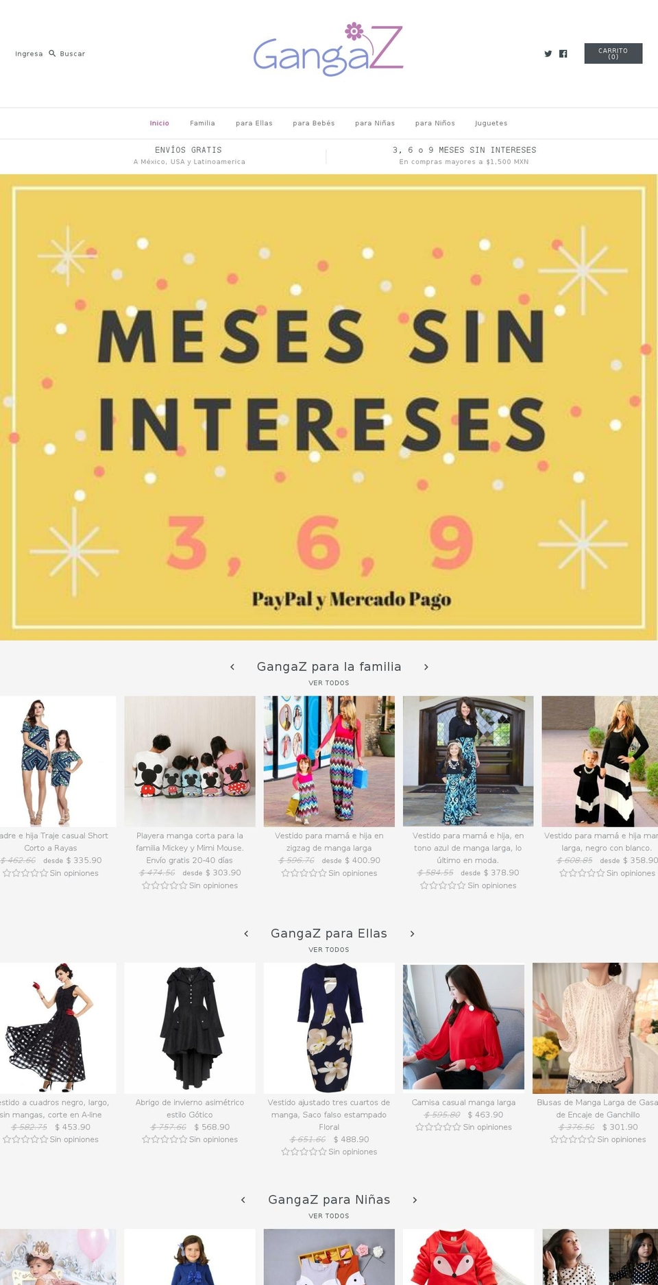 gangaz.com — Shopify storefront screenshot
