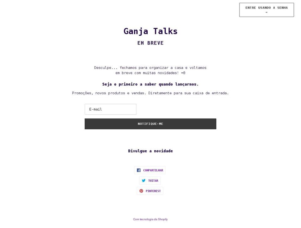 ganja-talks.myshopify.com shopify website screenshot