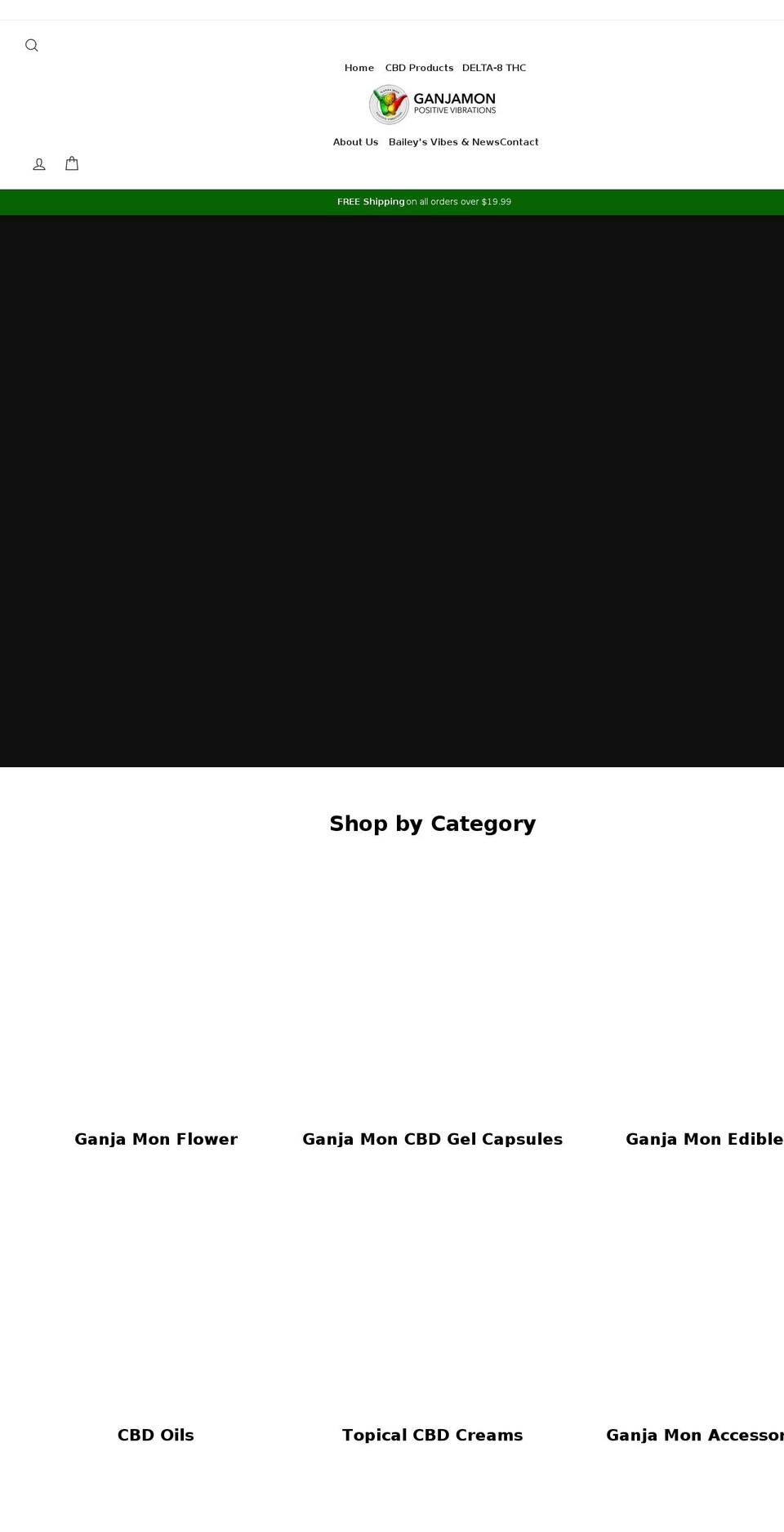 ganjamonvibes.com shopify website screenshot