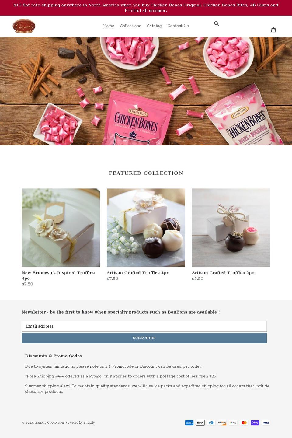 ganongchocolatier.shop shopify website screenshot