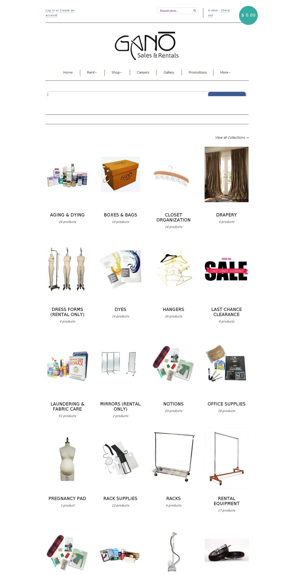 ganosalesandrentals.com shopify website screenshot