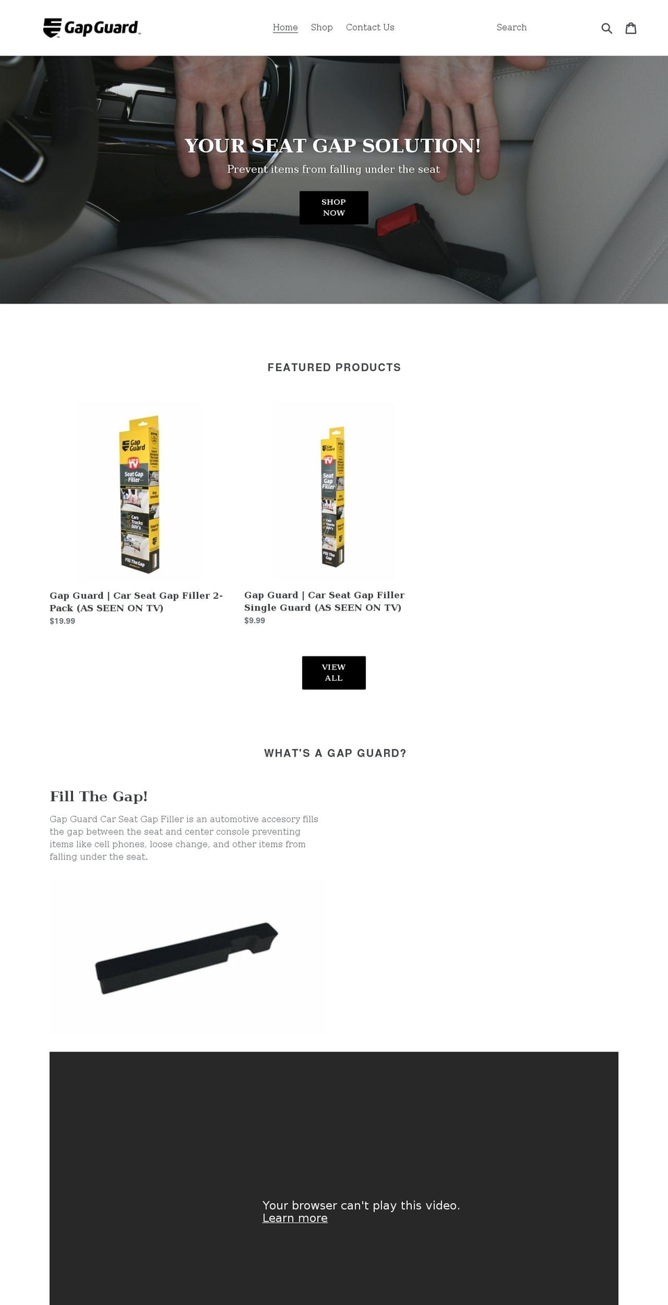 gapguard.com shopify website screenshot