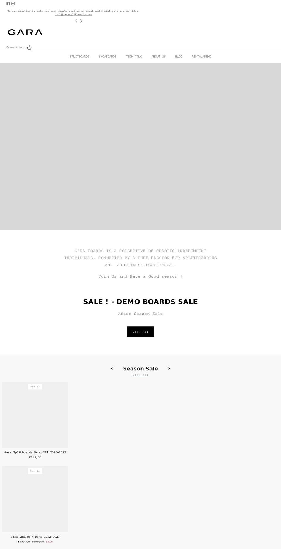 2023 Shopify theme site example garaboards.com