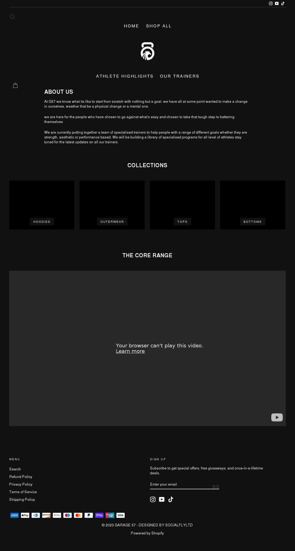 garage-57.com shopify website screenshot