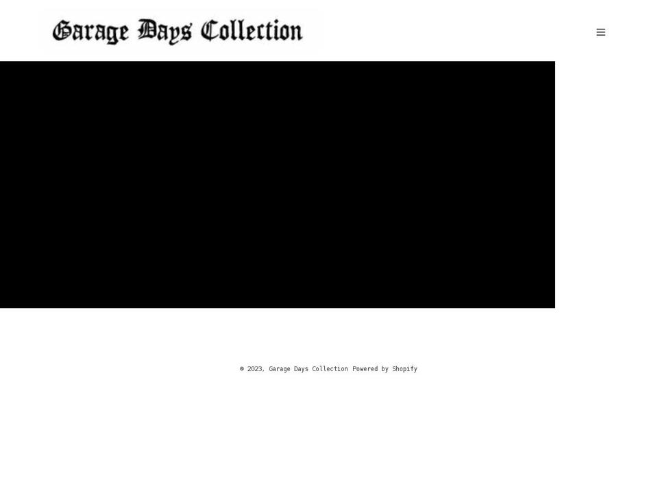 garagedayscollection.com shopify website screenshot
