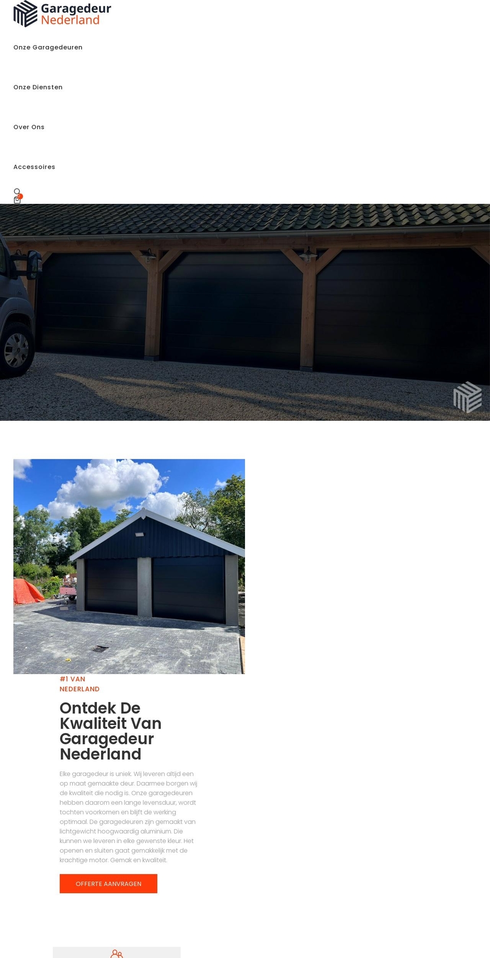 garagedeurnederland.nl shopify website screenshot